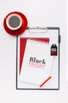 Top View Of Black Friday Concept On Clipboard Psd