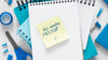 Top View Of Blue Monday Notebooks Mock-Up Psd
