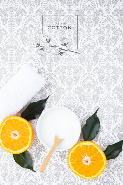 Top View Of Body Butter Cream Mock-Up Psd