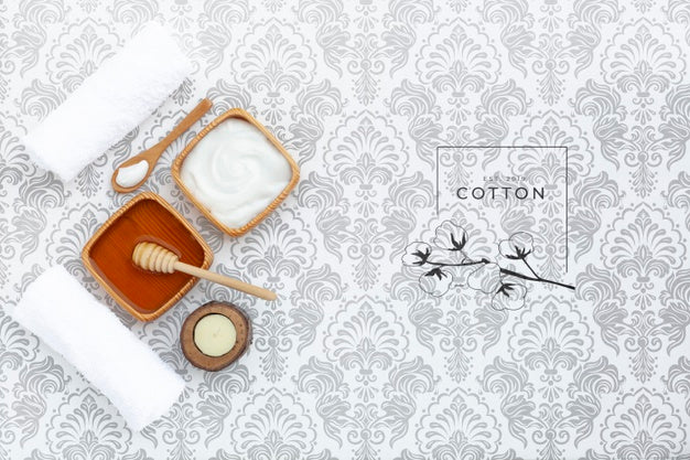 Top View Of Body Butter Cream Mock-Up Psd