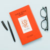 Top View Of Book Mock-Up With Glasses And Pen Psd