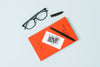 Top View Of Book With Glasses And Pen Mock-Up Psd