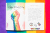 Top View Of Book With Rainbow Colors Psd