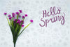 Top View Of Bouquet Of Spring Flowers Psd