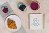 Top View Of Breakfast Concept Mock-Up Psd