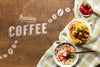 Top View Of Breakfast Food With Cereals And Fruit Psd
