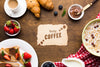 Top View Of Breakfast Food With Cereals And Fruits And Croissants Psd