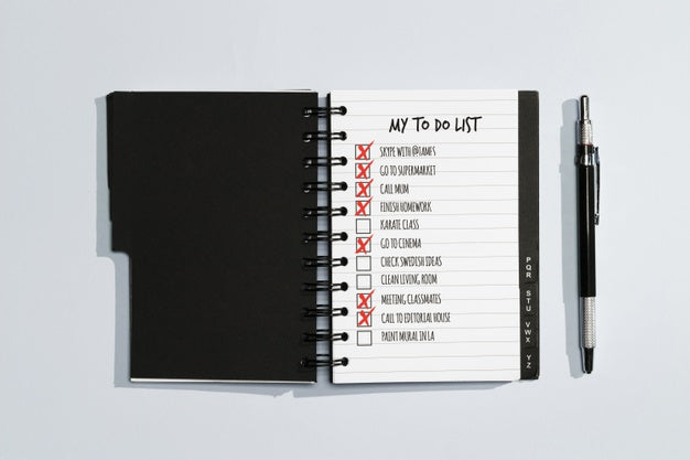 Top View Of Brochure Concept Mock-Up Psd