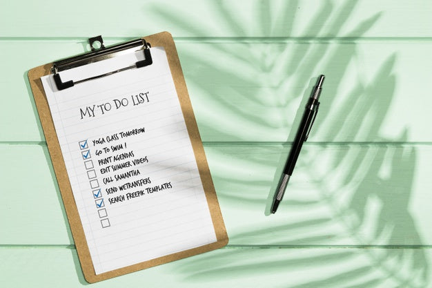 Top View Of Brochure Concept Mock-Up Psd