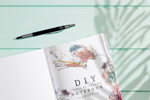 Top View Of Brochure Concept Mock-Up Psd