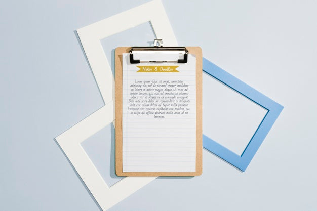 Top View Of Brochure Concept Mock-Up Psd