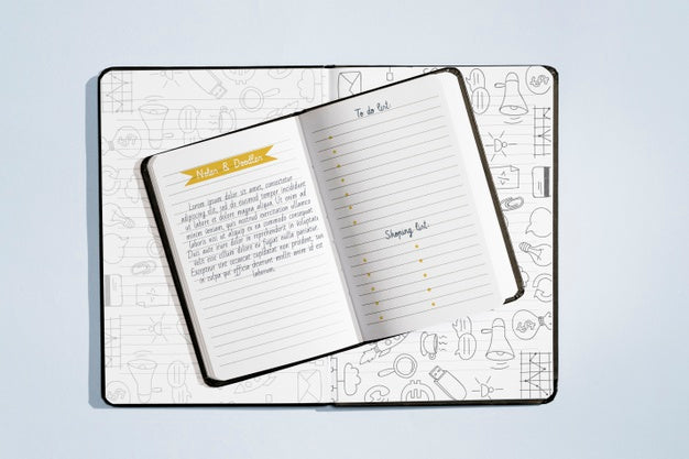 Top View Of Brochure Concept Mock-Up Psd