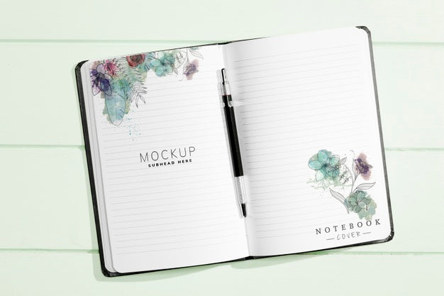 Top View Of Brochure Concept Mock-Up Psd