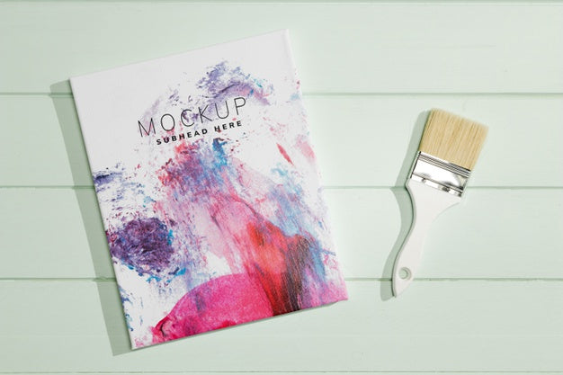 Top View Of Brochure Concept Mock-Up Psd