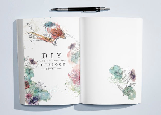 Top View Of Brochure Concept Mock-Up Psd