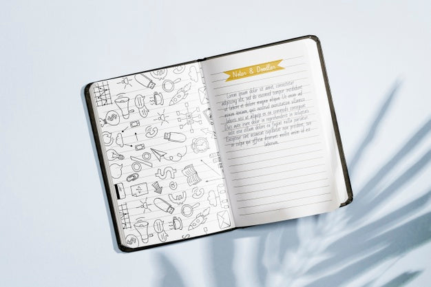 Top View Of Brochure Concept Mock-Up Psd