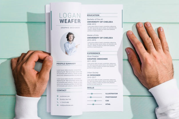 Top View Of Brochure Concept Mock-Up Psd