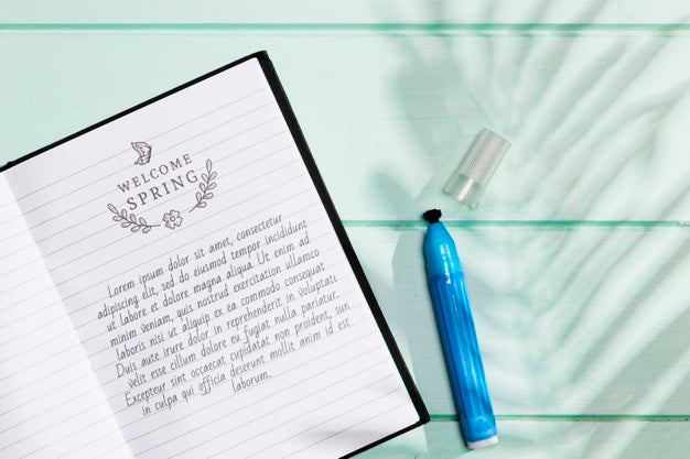 Top View Of Brochure Concept Mock-Up Psd