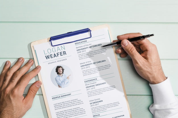 Top View Of Brochure Concept Mock-Up Psd