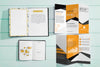 Top View Of Brochure Concept Mock-Up Psd