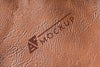 Top View Of Brown Leather Surface Mock-Up Psd