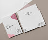 Top View Of Business Card With Braille And Envelope Psd
