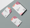 Top View Of Business Cards With Braille Psd