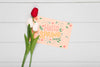 Top View Of Card With Spring Tulips Psd