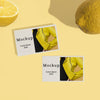 Top View Of Cards With Citrus Psd