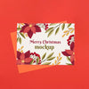 Top View Of Christmas Crafts With Flowers Psd