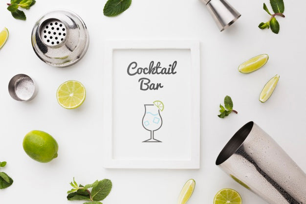 Top View Of Cocktail Mock-Up Concept Psd