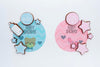 Top View Of Colored Baby Shower Decorations Psd