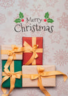Top View Of Colorful Christmas Gifts Psd