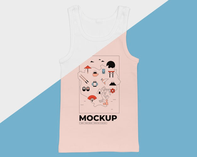 Top View Of Cute T-Shirt Concept Mock-Up Psd