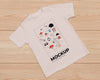 Top View Of Cute T-Shirt Concept Mock-Up Psd