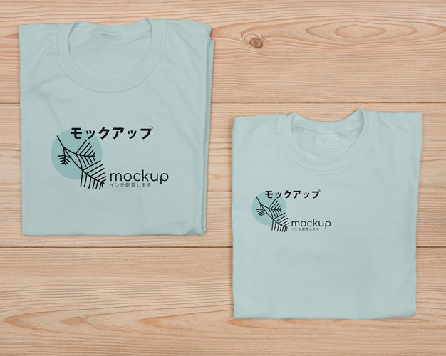 Top View Of Cute T-Shirt Concept Mock-Up Psd