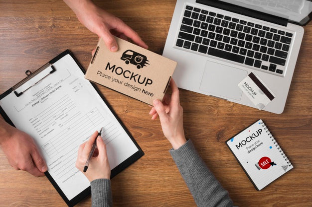 Top View Of Cyber Monday Concept Mock-Up Psd