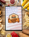 Top View Of Delicious American Food Mock-Up Psd