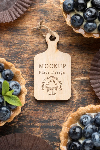 Top View Of Delicious Bakery Concept Mock-Up Psd