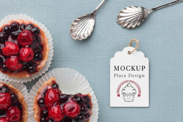 Top View Of Delicious Bakery Concept Mock-Up Psd