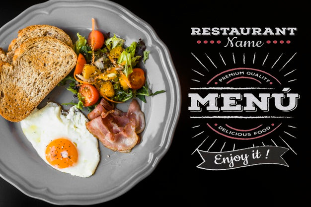 Top View Of Delicious Breakfast Mockup Psd