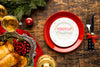 Top View Of Delicious Christmas Food Mock-Up Psd