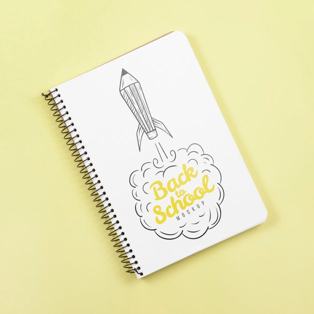 Top View Of Desk Concept Mock-Up Psd