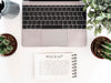 Top View Of Desk Concept Mock-Up Psd