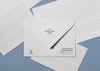 Top View Of Envelope With Braille Writing Psd