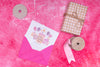 Top View Of Envelope With Gift And Birthday Card Psd