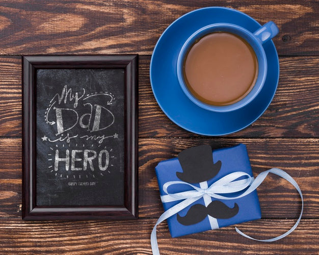 Top View Of Father'S Day Concept Mock-Up Psd