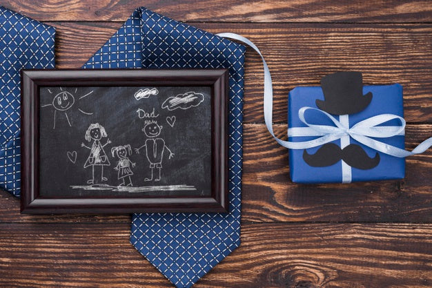 Top View Of Father'S Day Concept Mock-Up Psd