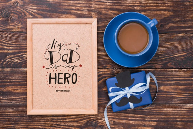 Top View Of Father'S Day Concept Mock-Up Psd