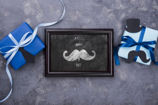 Top View Of Father'S Day Concept Mock-Up Psd